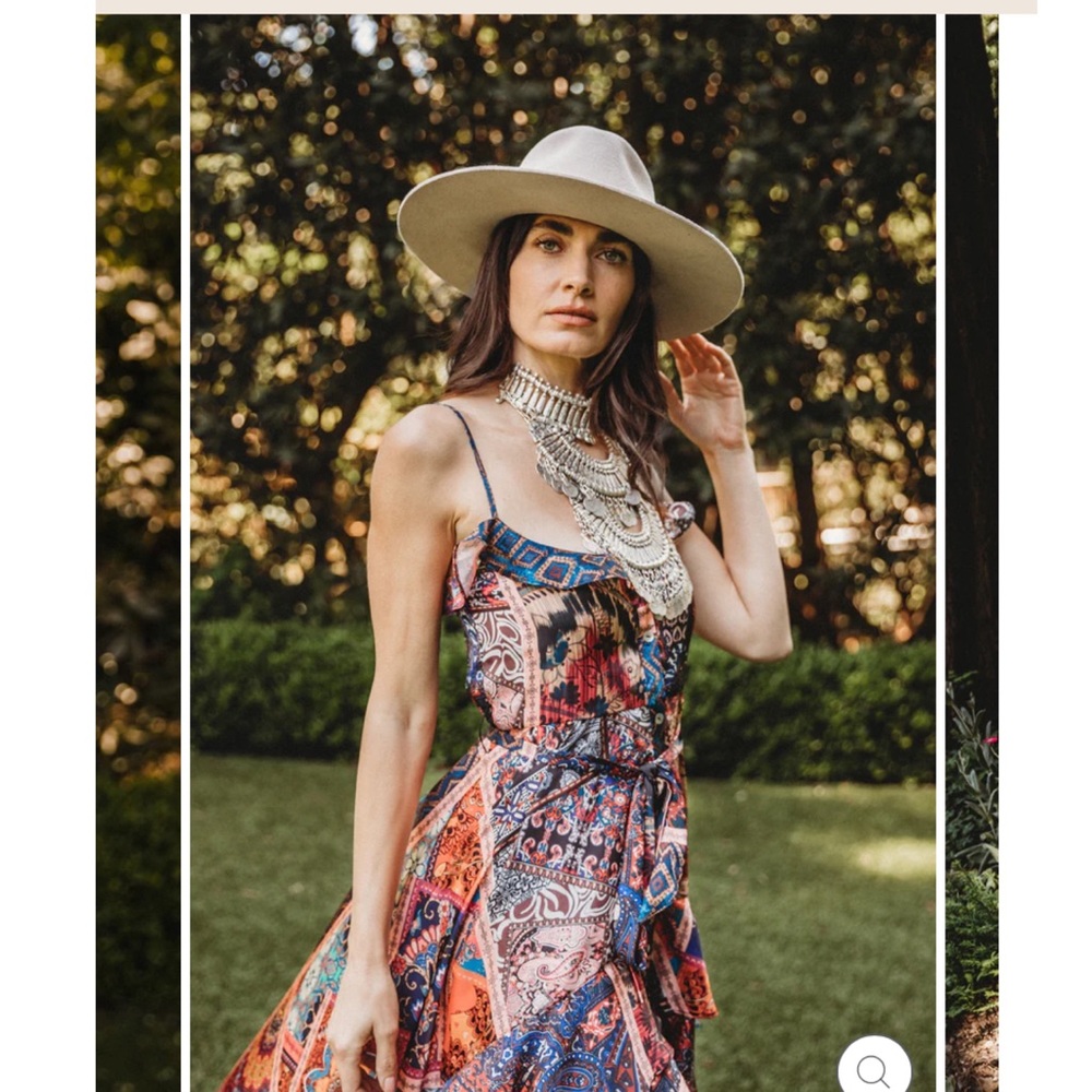 Suki So Juliet Hi Low Kasbah Print Tiered Maxi Dress